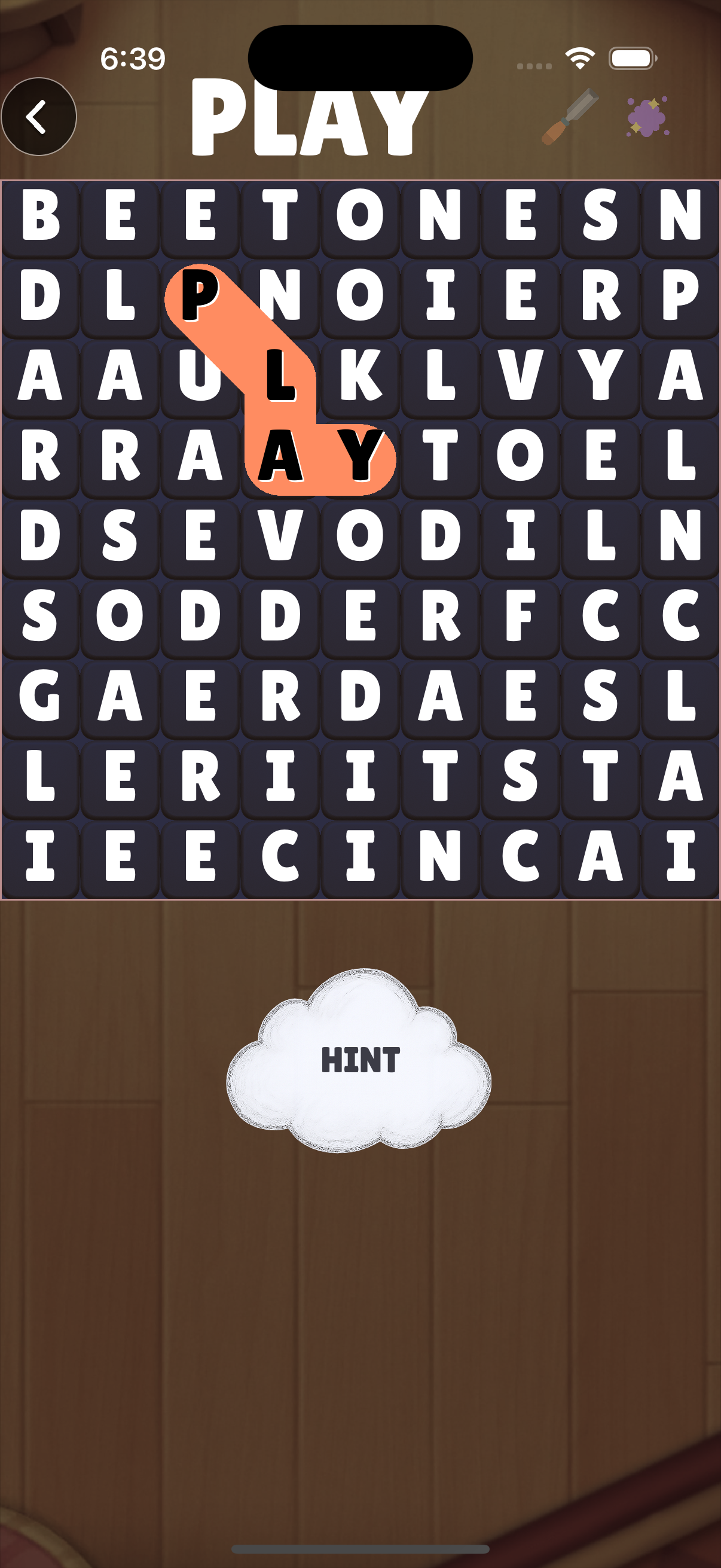 Wordpix letter grid revealing a playful illustration